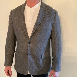 Brooks Brothers Herringbone Gray Tweed Blazer